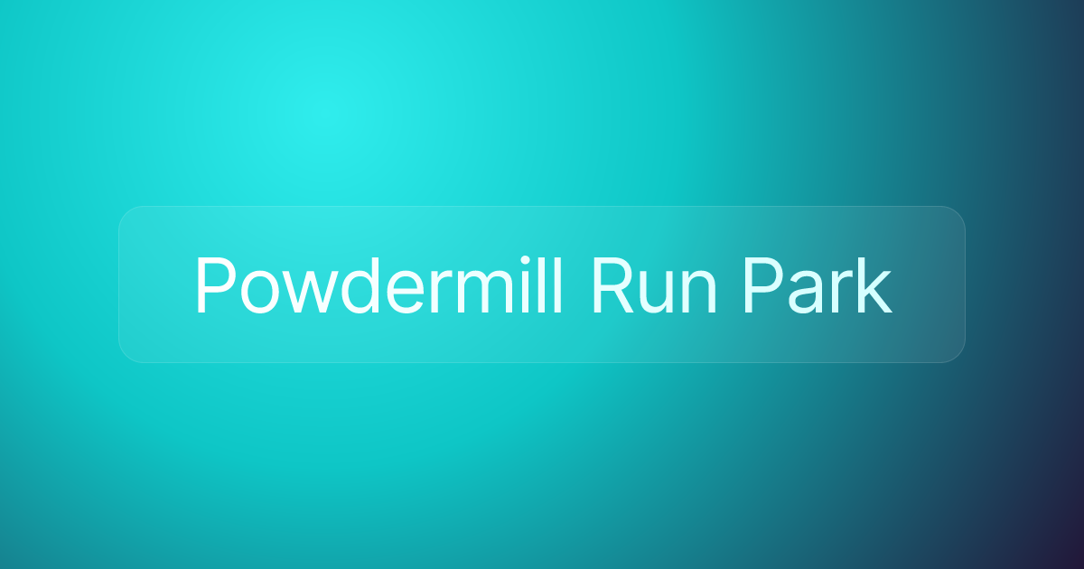 Powdermill Run Park