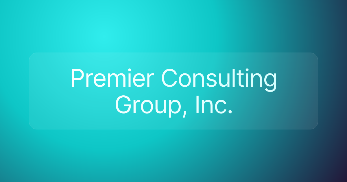 Premier Consulting Group, Inc.