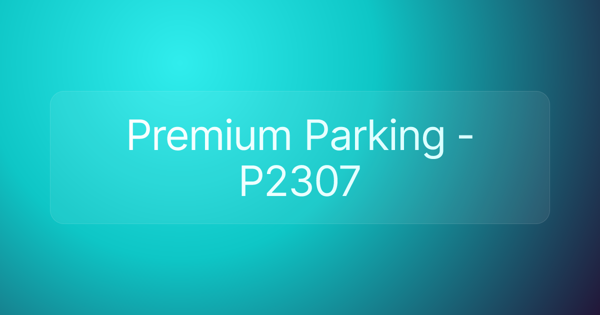 Premium Parking - P2307