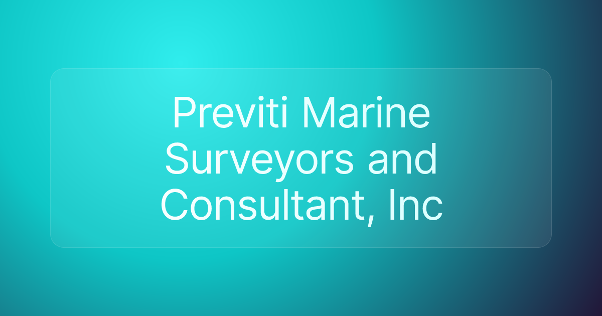 Previti Marine Surveyors and Consultant, Inc