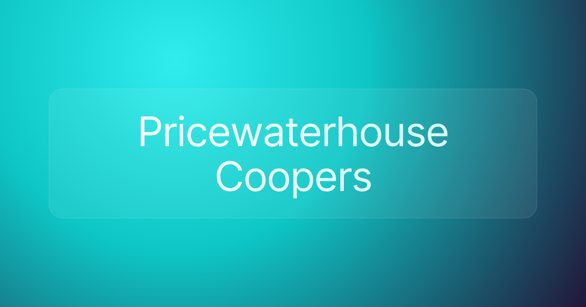 Pricewaterhouse Coopers