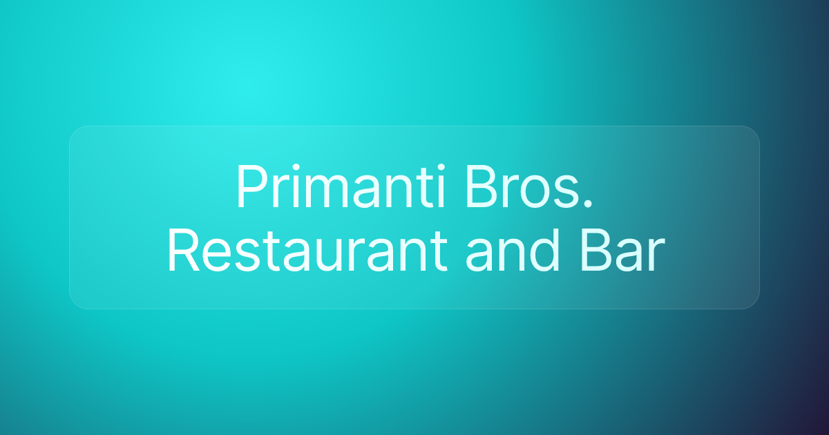 Primanti Bros. Restaurant and Bar