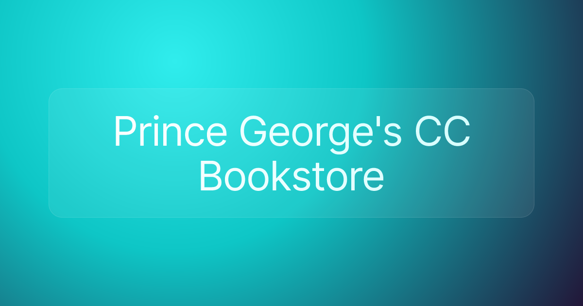 Prince George's CC Bookstore