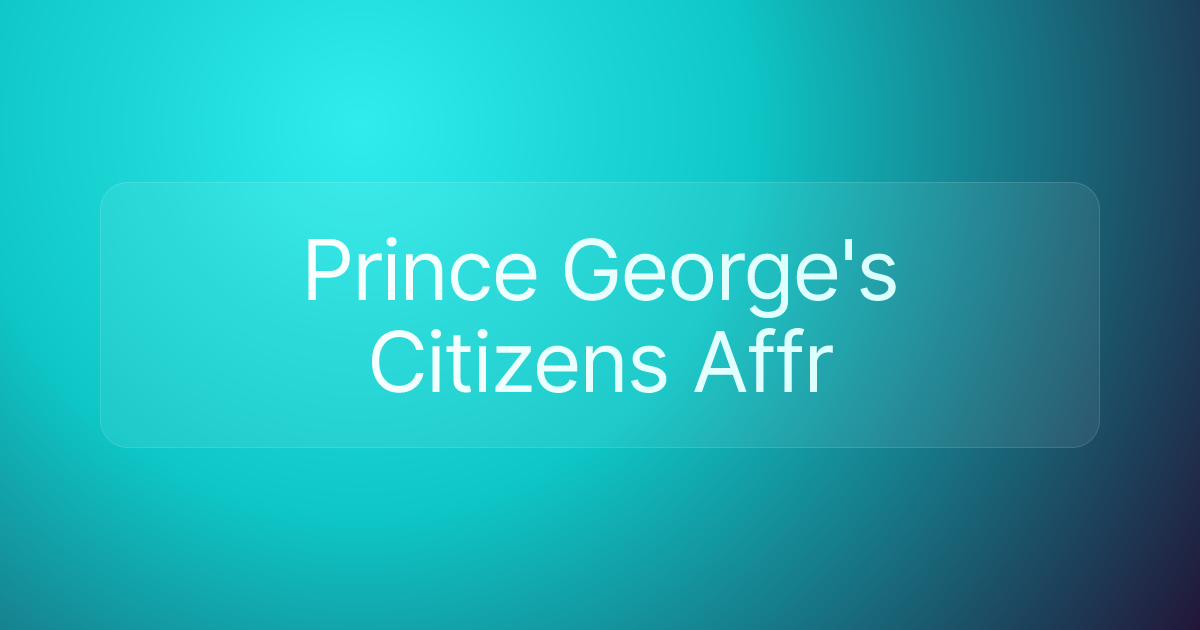 Prince George's Citizens Affr