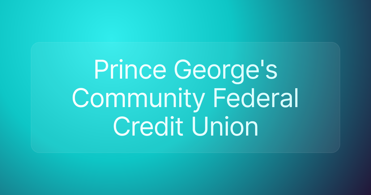 Prince George's Community Federal Credit Union