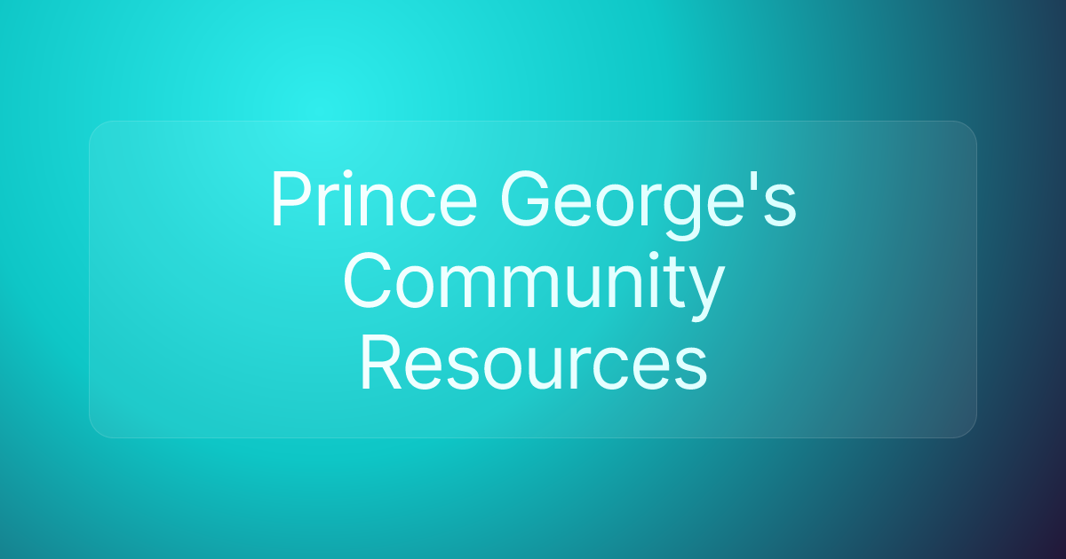 Prince George's Community Resources