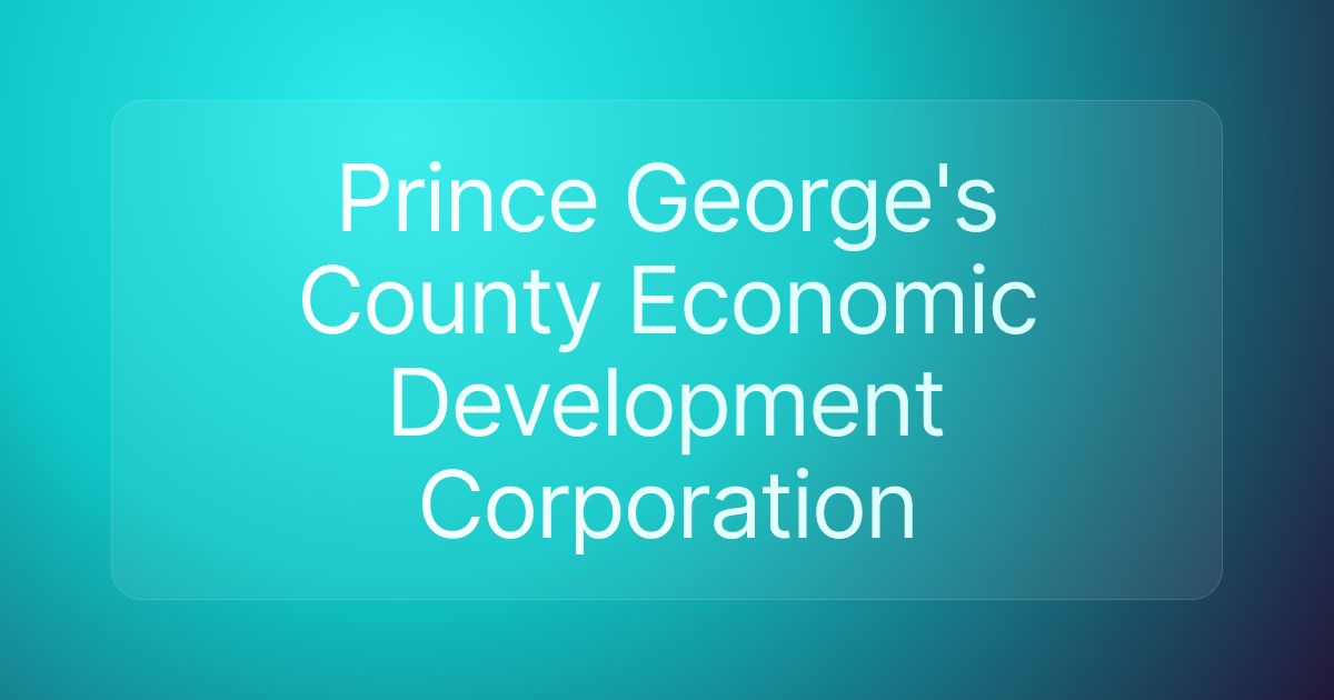 Prince George's County Economic Development Corporation