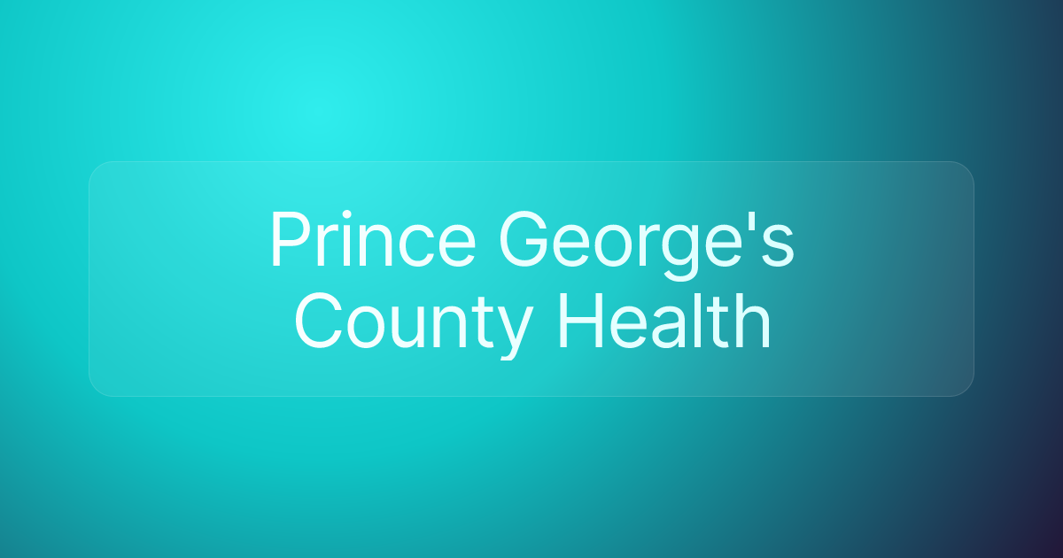Prince George's County Health