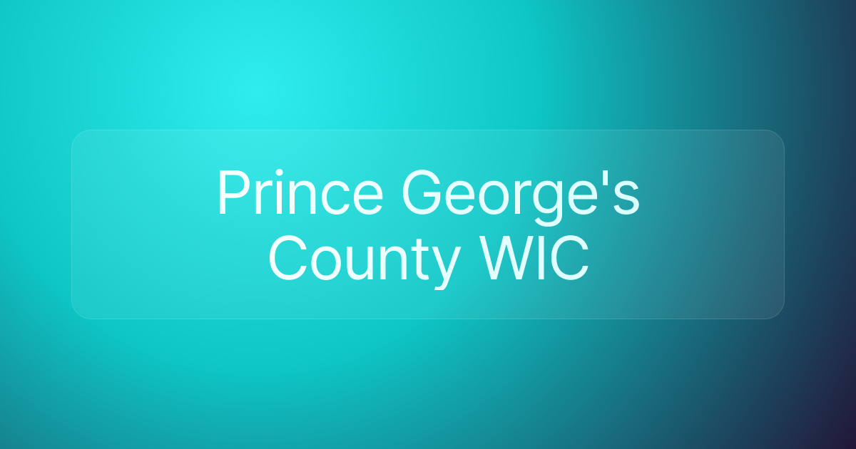 Prince George's County WIC