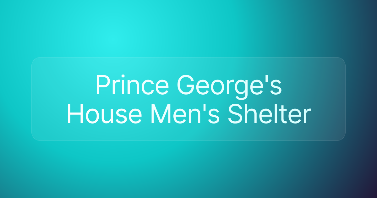 Prince George's House Men's Shelter