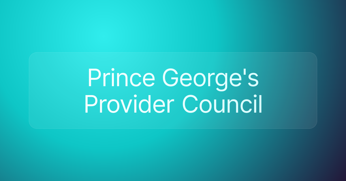 Prince George's Provider Council