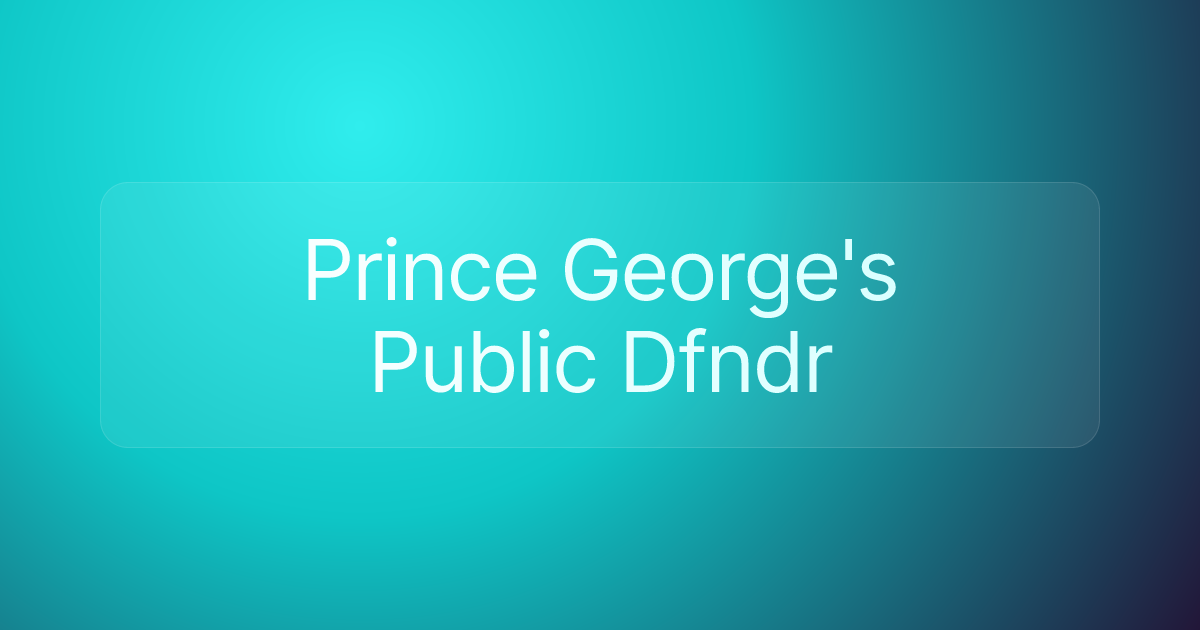 Prince George's Public Dfndr