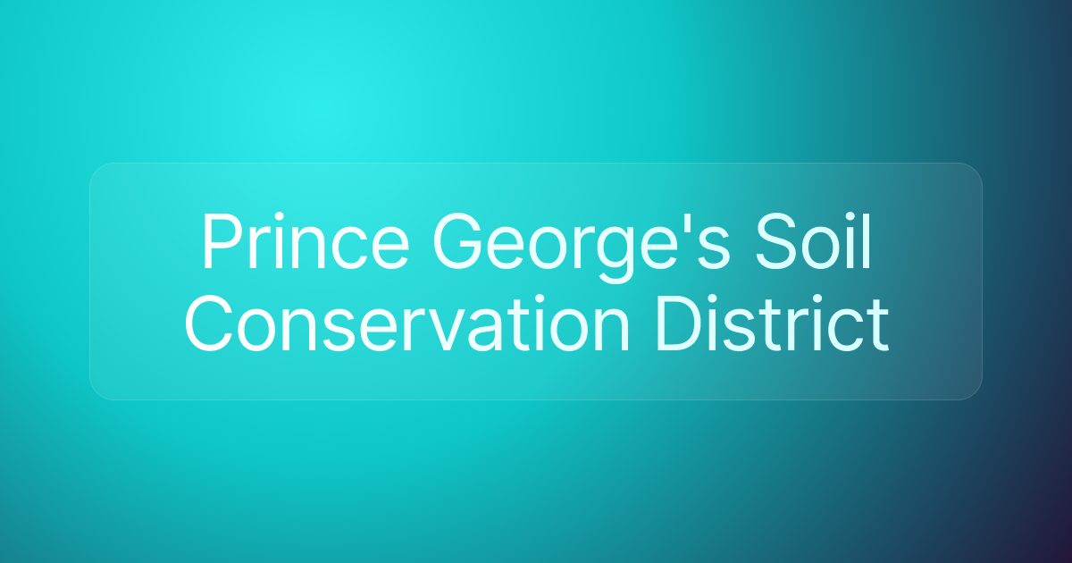 Prince George's Soil Conservation District