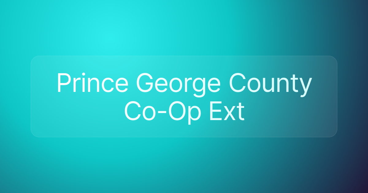 Prince George County Co-Op Ext