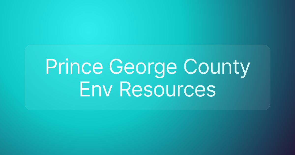 Prince George County Env Resources