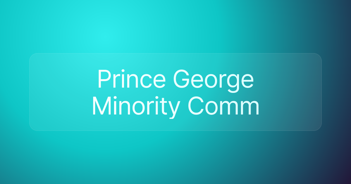 Prince George Minority Comm