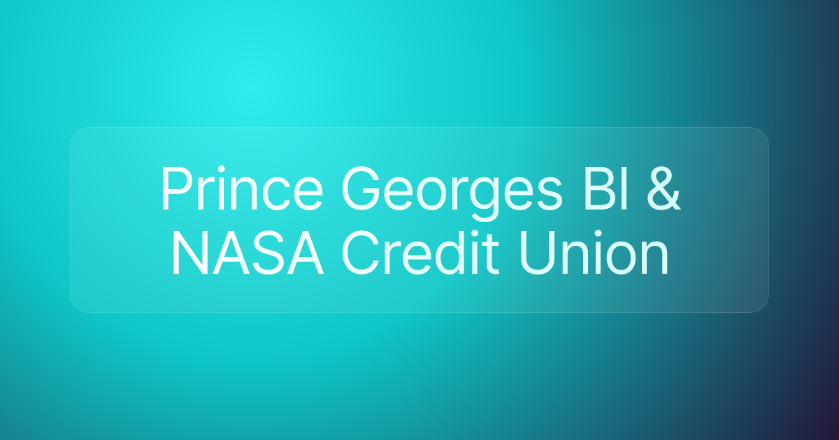 Prince Georges Bl & NASA Credit Union