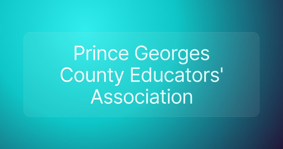 Prince Georges County Educators' Association