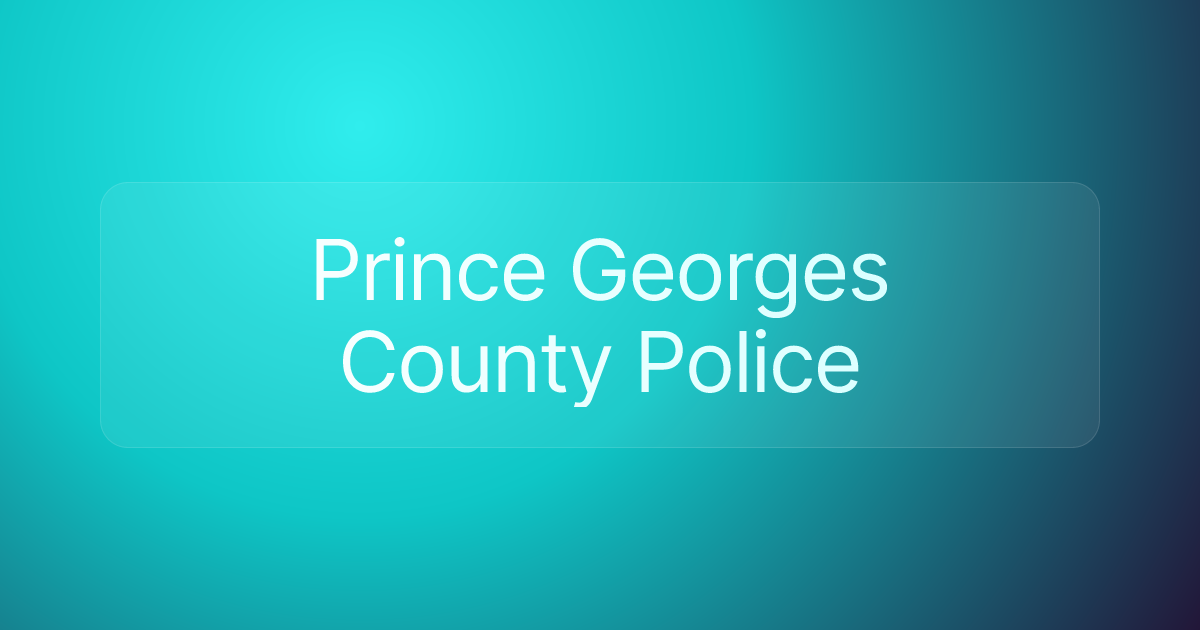 Prince Georges County Police
