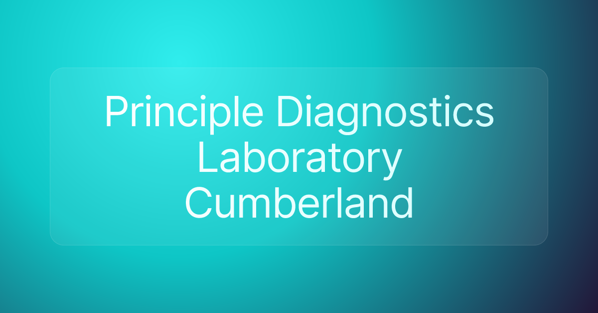 Principle Diagnostics Laboratory Cumberland