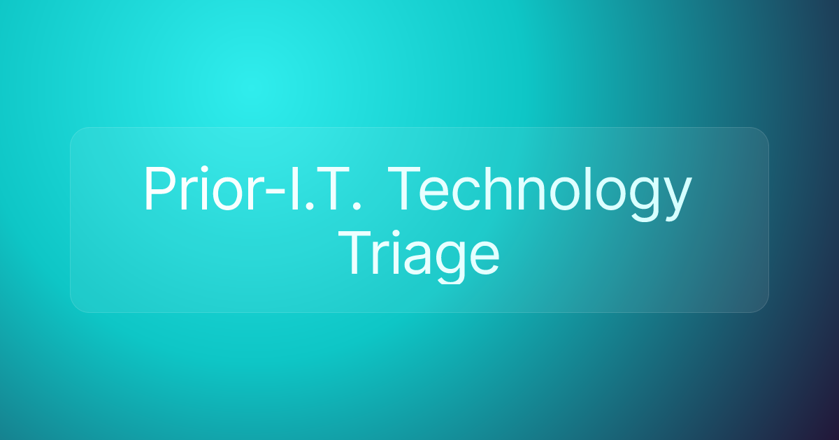 Prior-I.T. Technology Triage
