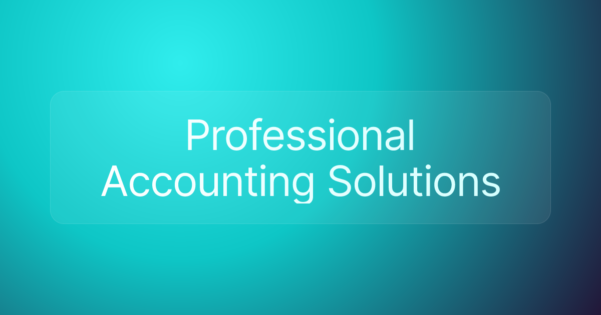 Professional Accounting Solutions