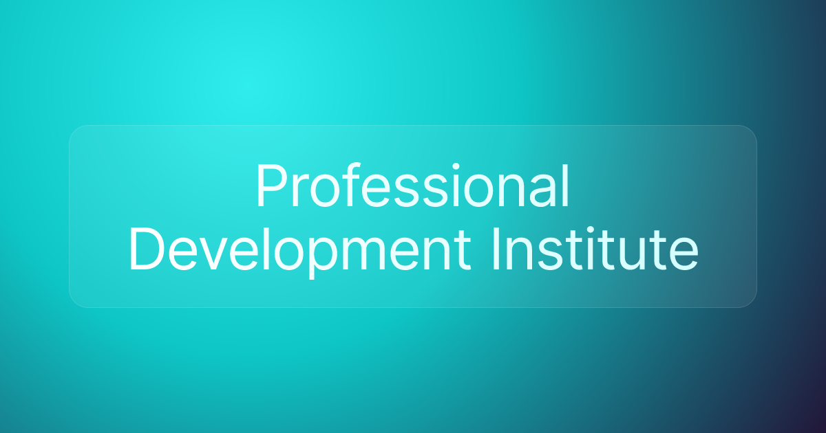 Professional Development Institute