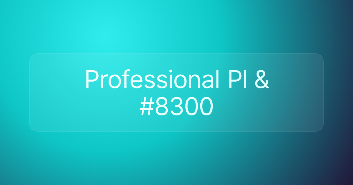 Professional Pl & #8300