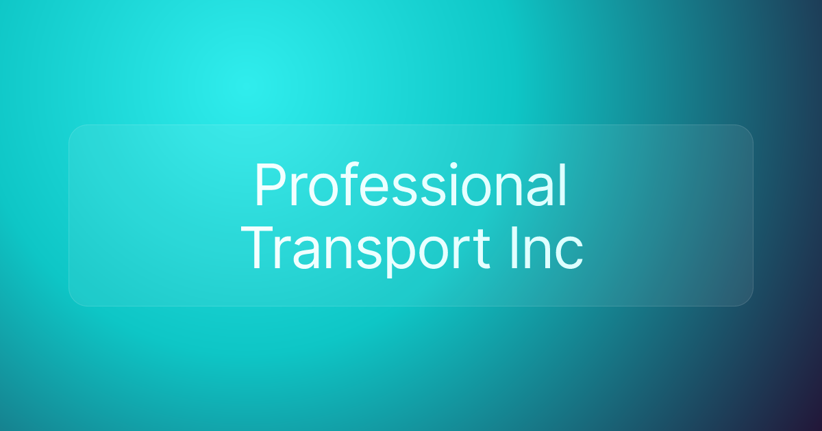 Professional Transport Inc