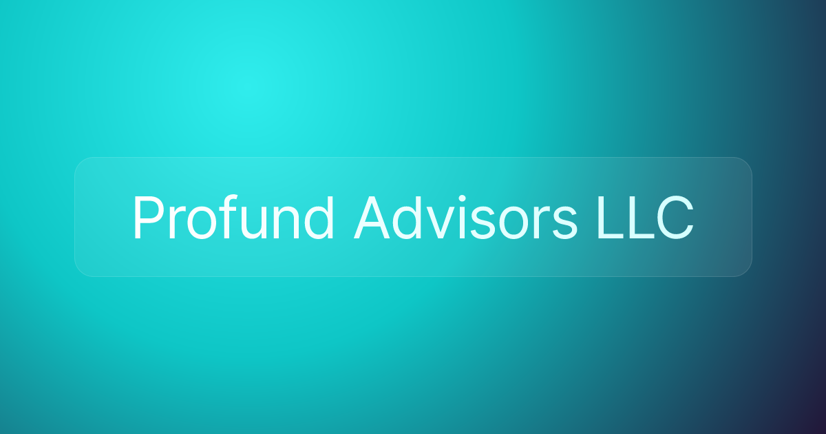 Profund Advisors LLC