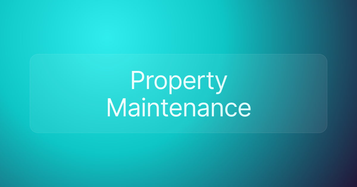 Property Maintenance
