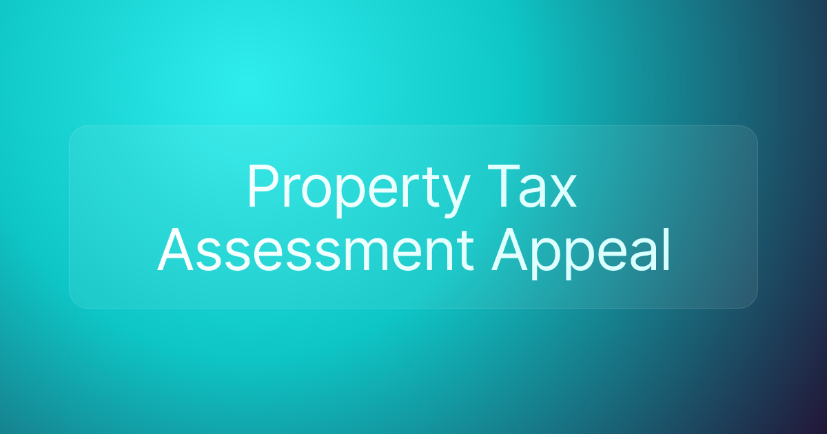 Property Tax Assessment Appeal