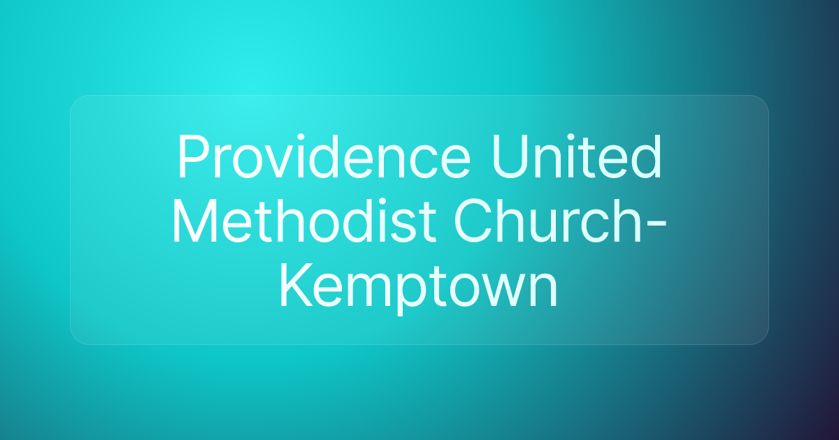 Providence United Methodist Church- Kemptown