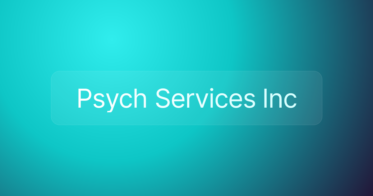 Psych Services Inc