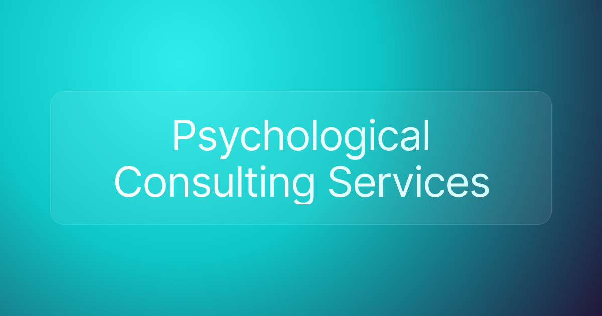 Psychological Consulting Services