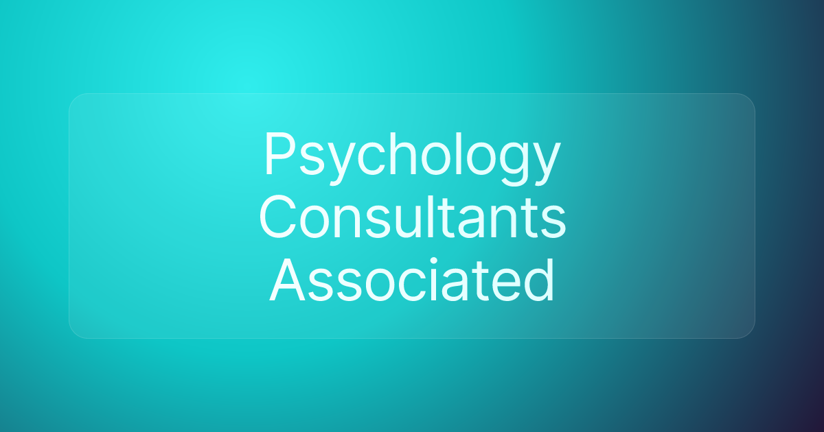 Psychology Consultants Associated