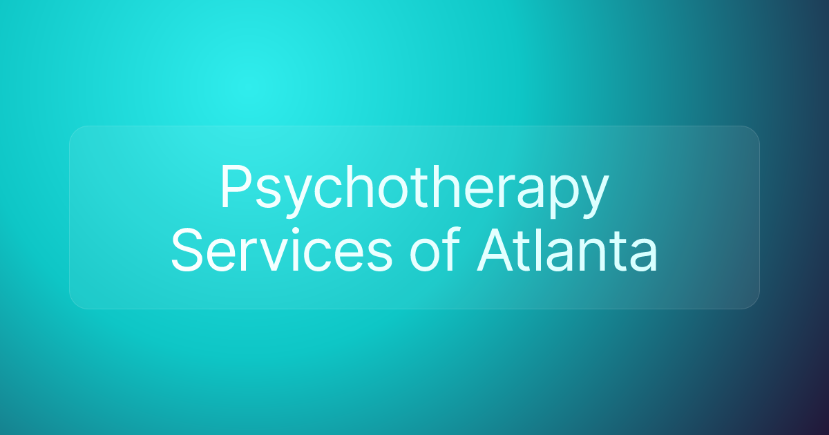 Psychotherapy Services of Atlanta