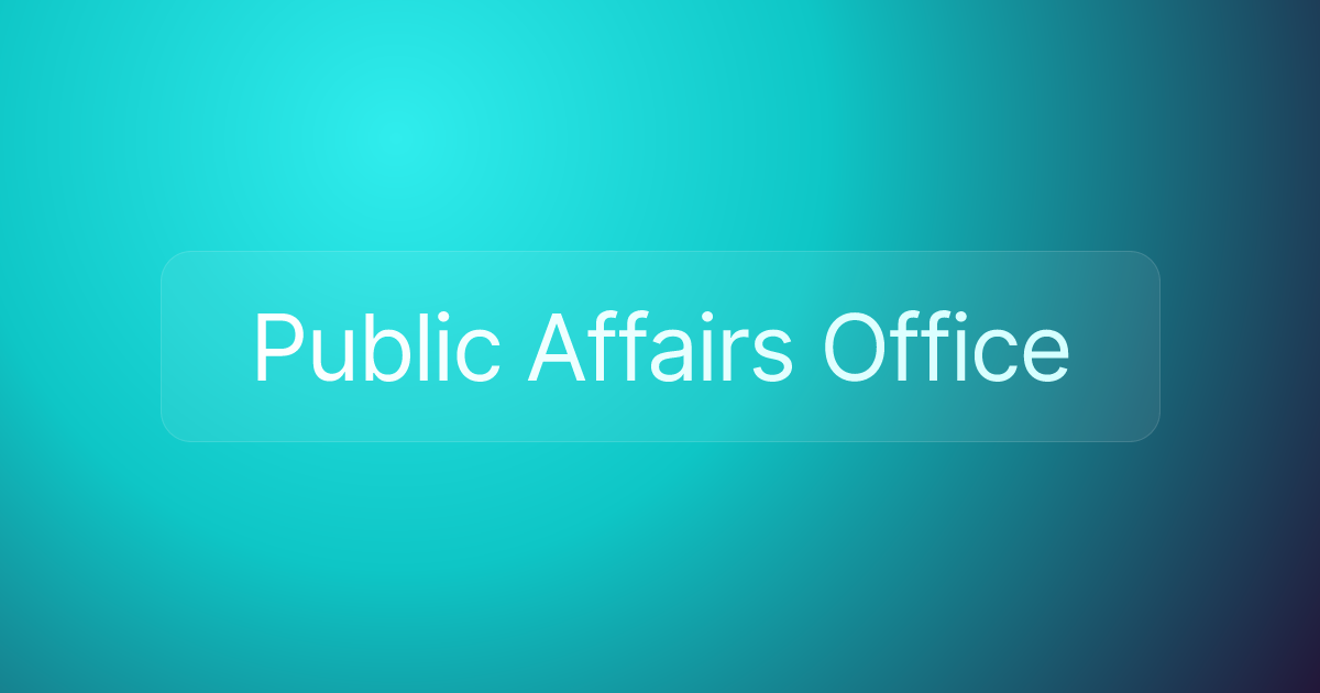 Public Affairs Office