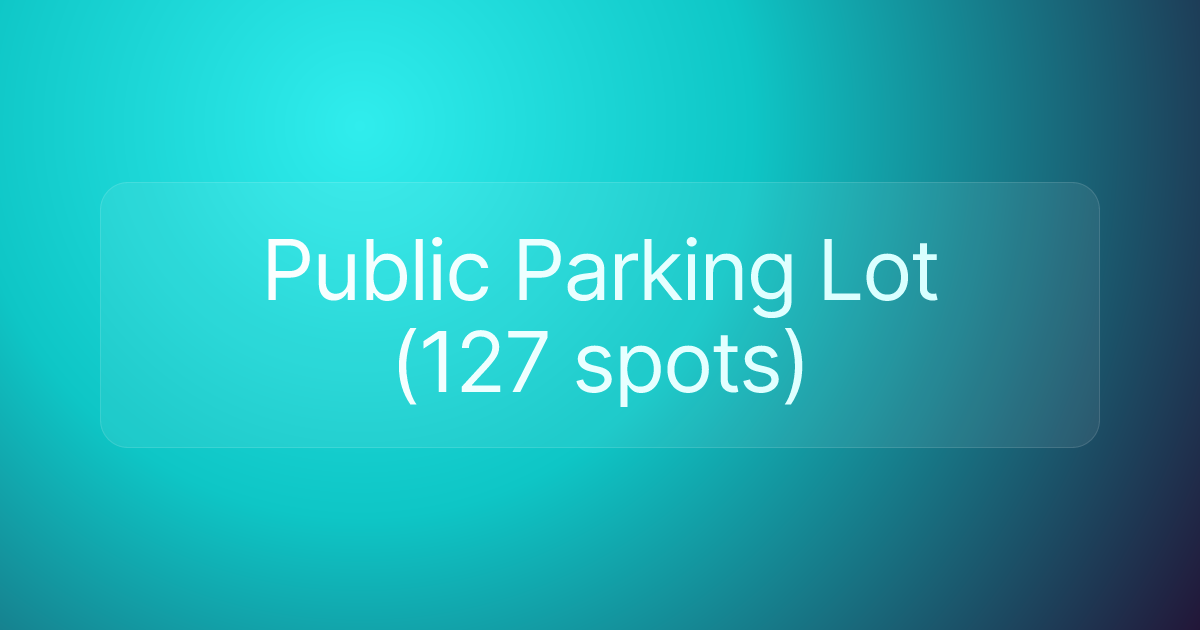 Public Parking Lot (127 spots)