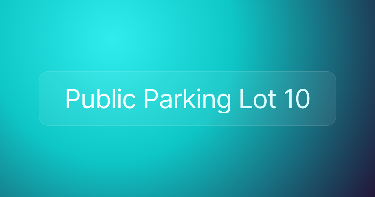 Public Parking Lot 10