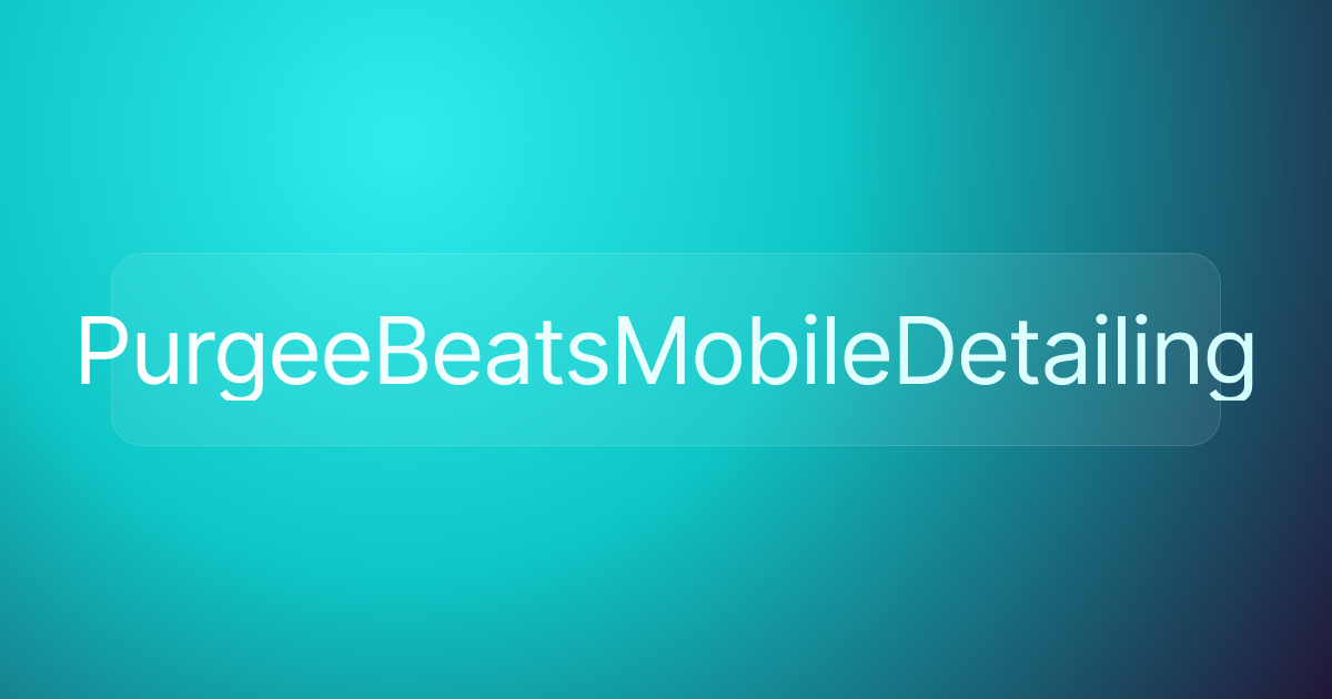 PurgeeBeatsMobileDetailing