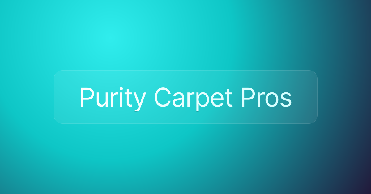 Purity Carpet Pros
