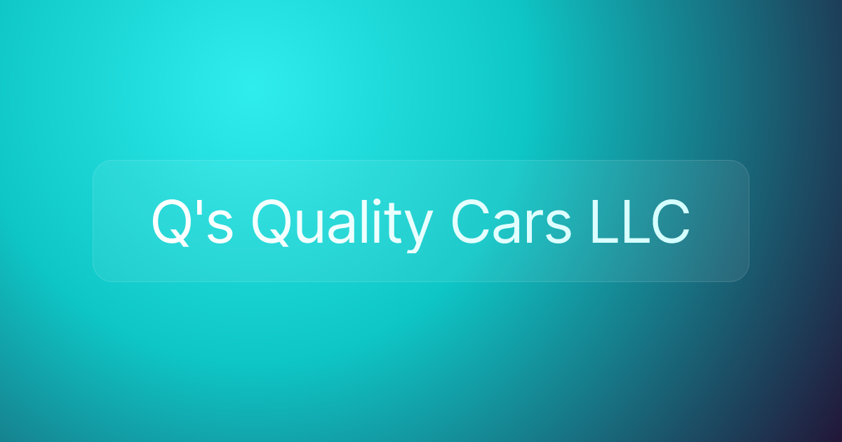 Q's Quality Cars LLC