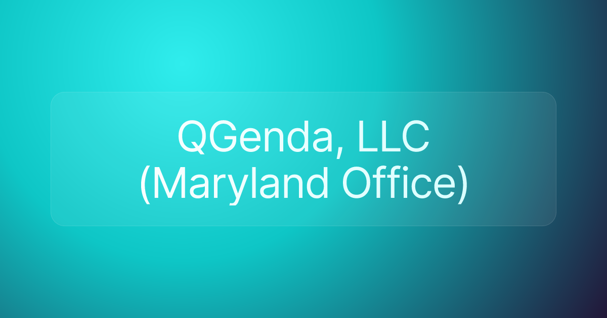 QGenda, LLC (Maryland Office)