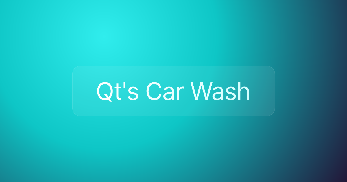 Qt's Car Wash