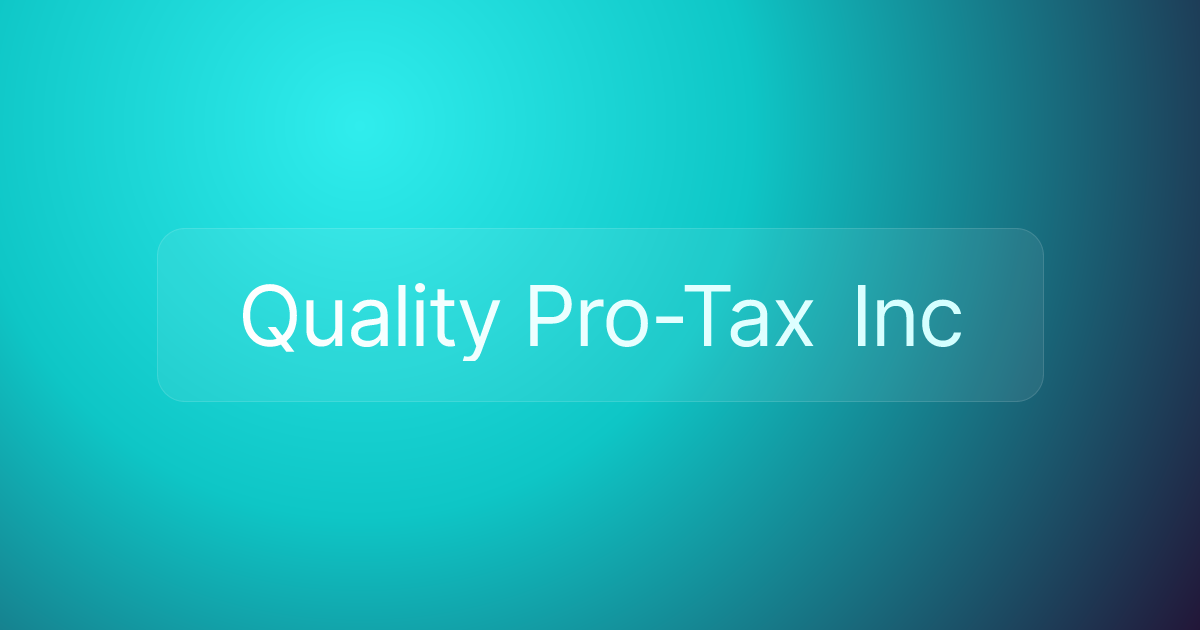 Quality Pro-Tax Inc