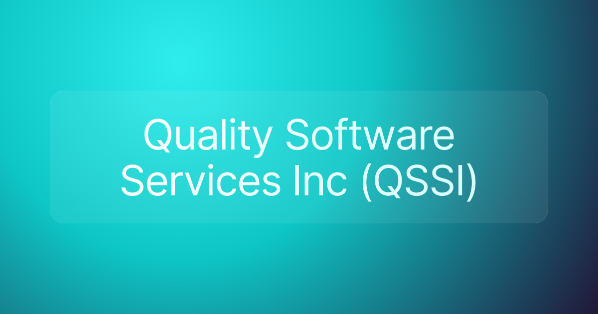 Quality Software Services Inc (QSSI)