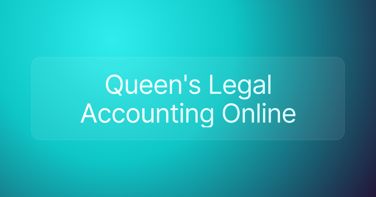 Queen's Legal Accounting Online