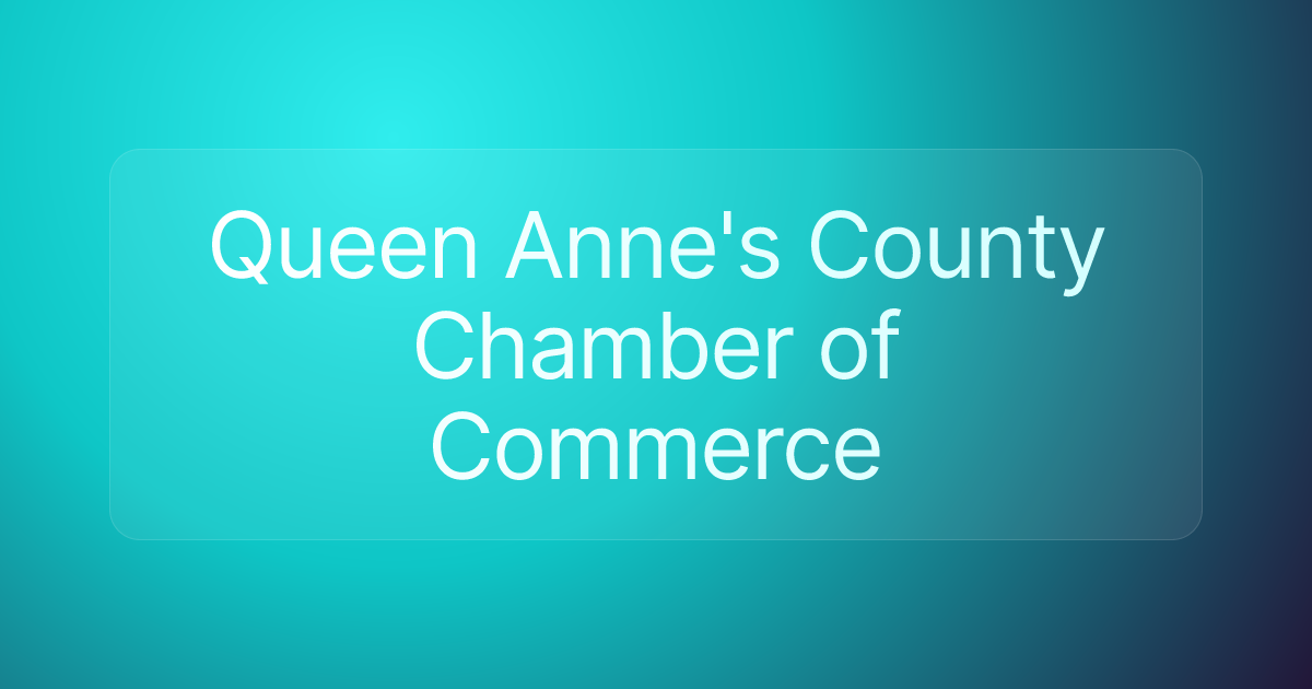 Queen Anne's County Chamber of Commerce