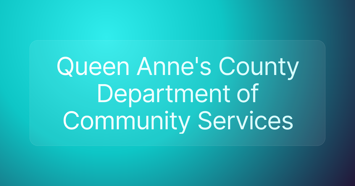 Queen Anne's County Department of Community Services